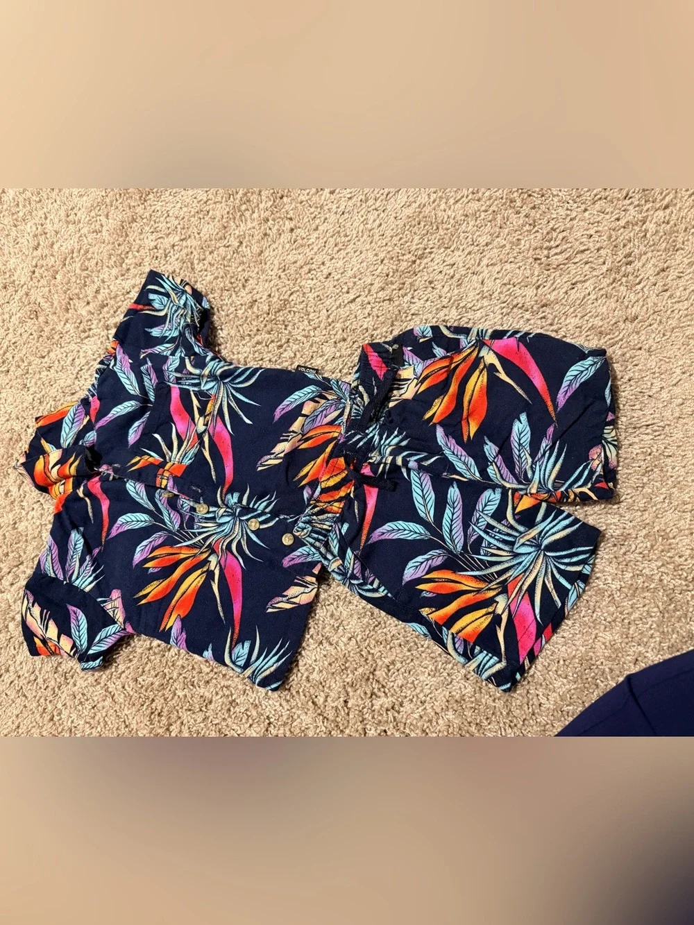 Volcom Kids Tropical Floral Matching Sets in Navy, Orange, Lime, Purple